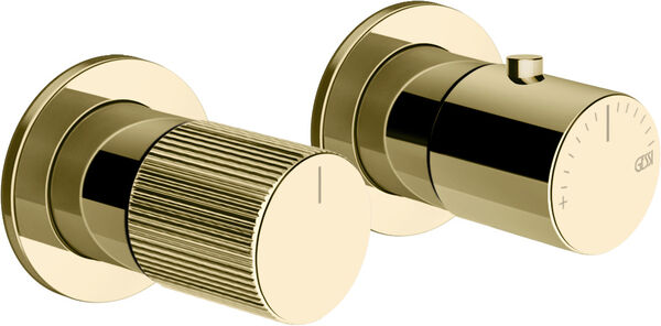 Mélangeur de douche-set de montage final Gessi Habito Laitone PVD rigato image number 0