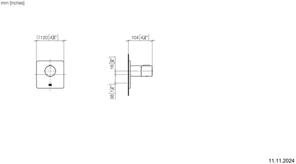 Endmontageset zu Thermostat Dornbracht Lulu / Cult / X-Tool platin matt image number 1