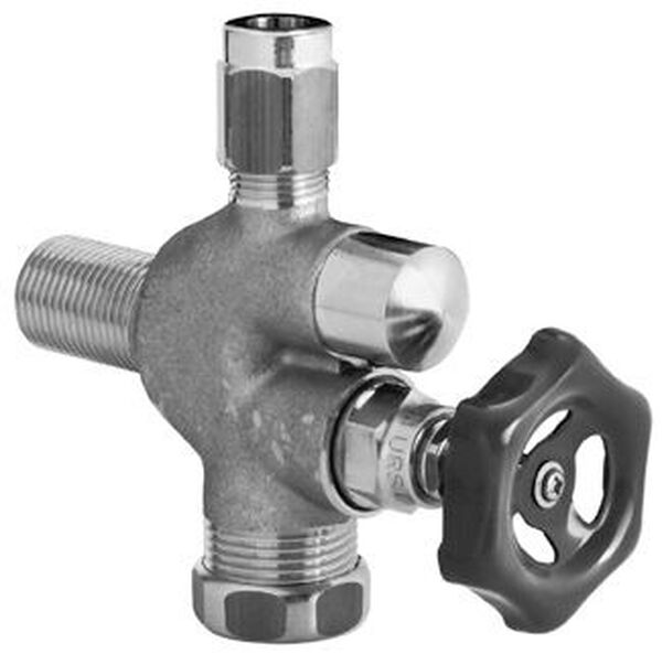 Robinet d'arr&ecirc;t double Siduo Chrom&eacute; image number 0