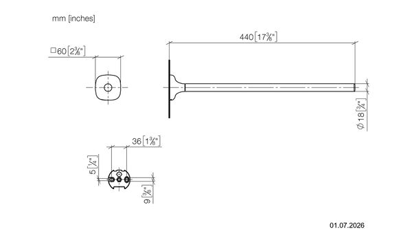 Handtuchhalter Dornbracht Coya Messing geb&uuml;rstet image number 1