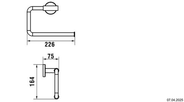 Handtuchring Laufen Niara Rosengold gebürstet PVD basis chrom image number 1