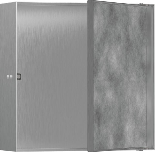 Wandnische Hansgrohe XtraStoris Rock, Edelstahl, 300 x 300 x 100 mm, mit befliesbarer push-open image number 0