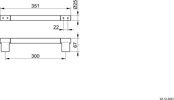 Haltegriff Keuco Plan - gerade verchromt image number 1