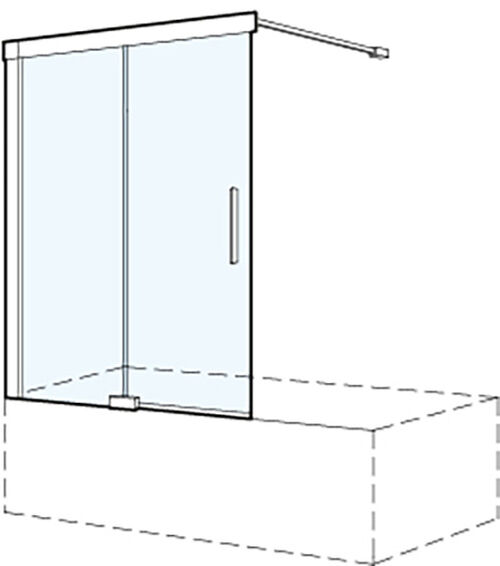 Paroi coulissante Koralle S600 Plus Silver polish Verre clair Duschguard