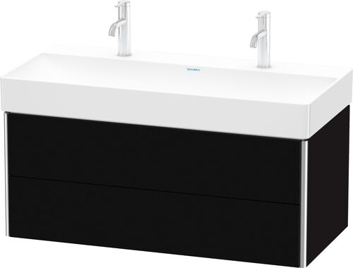 Meuble sous-lavabo Duravit XSquare Noir brillant