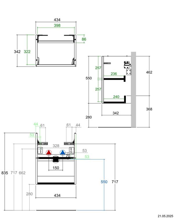 Meuble sous-lavabo Alterna dinea plus Mirto image number 1