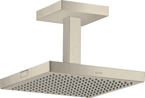 Pomme de douche avec effet pluie Axor ½" brushed nickel image number 0