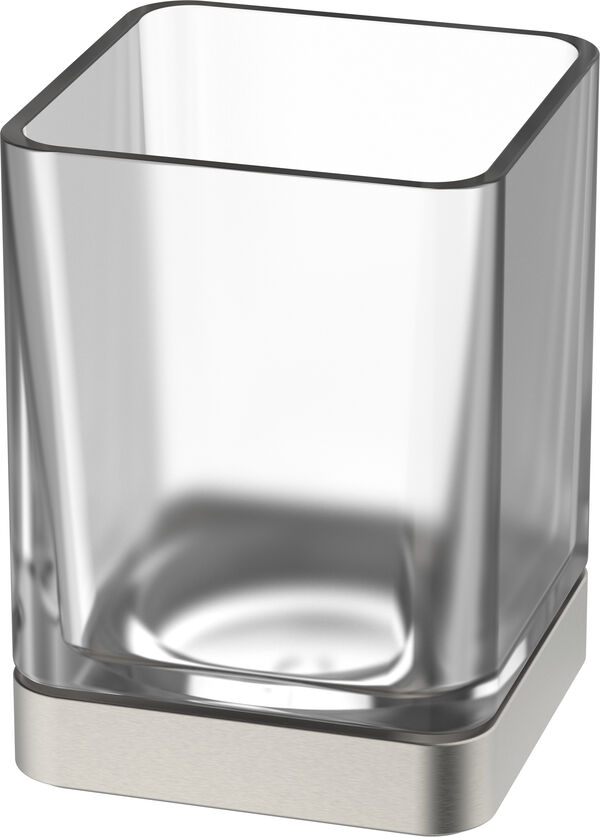 Portabicchiere Alterna direta, modello d'appoggio, recipiente in vetro satinato angolata image number 0