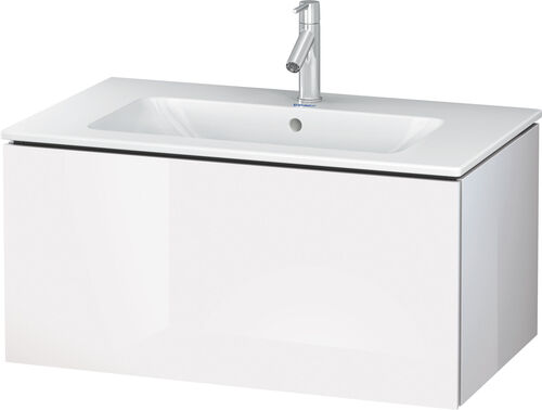 Waschtischmöbel L-Cube weiss hochglanz