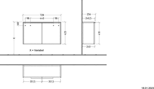 Sideboard Villeroy & Boch Subway 3.0 chêne nordic image number 1