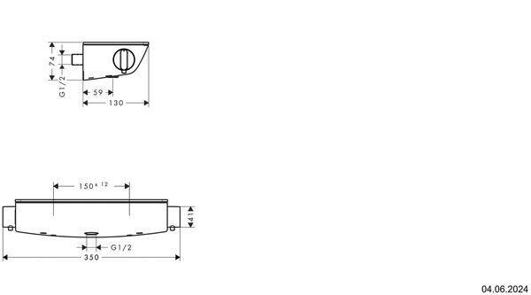 Duschenmischer Hansgrohe Ecostat Select verchromt image number 1