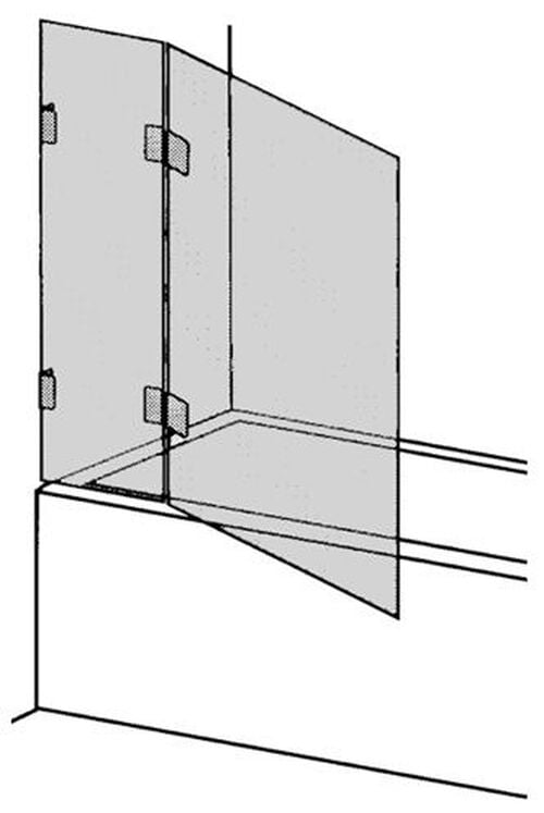 Porta battente Renner Atelier BTS cromato Vetro trasparente Comfort