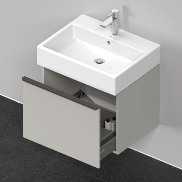 Armadio sottolavabo Duravit D-Neo grigio cemento opaco image number 3