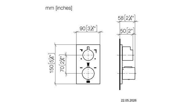 Thermostat-Endmontageset Dornbracht Brushed gold PVD image number 1