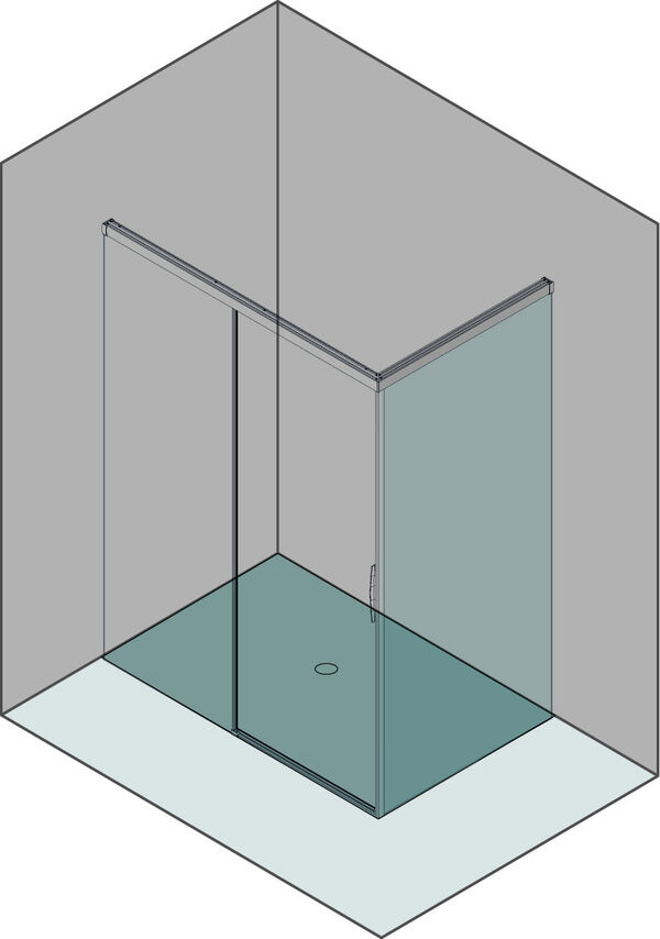 Seitenwand Duka Natura 4000, Bodenmontage Silberfarbig Echtglas klar ProCare image number 0