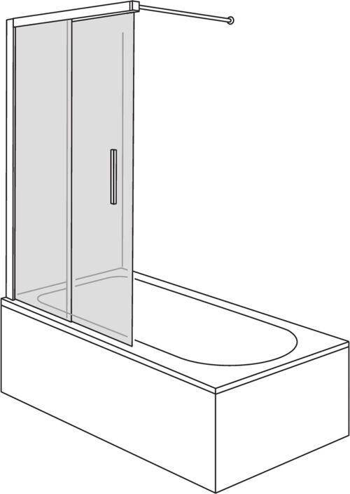 Porte coulissante Alterna liva Argent &eacute;lox&eacute; Verre clair CareTec Pro