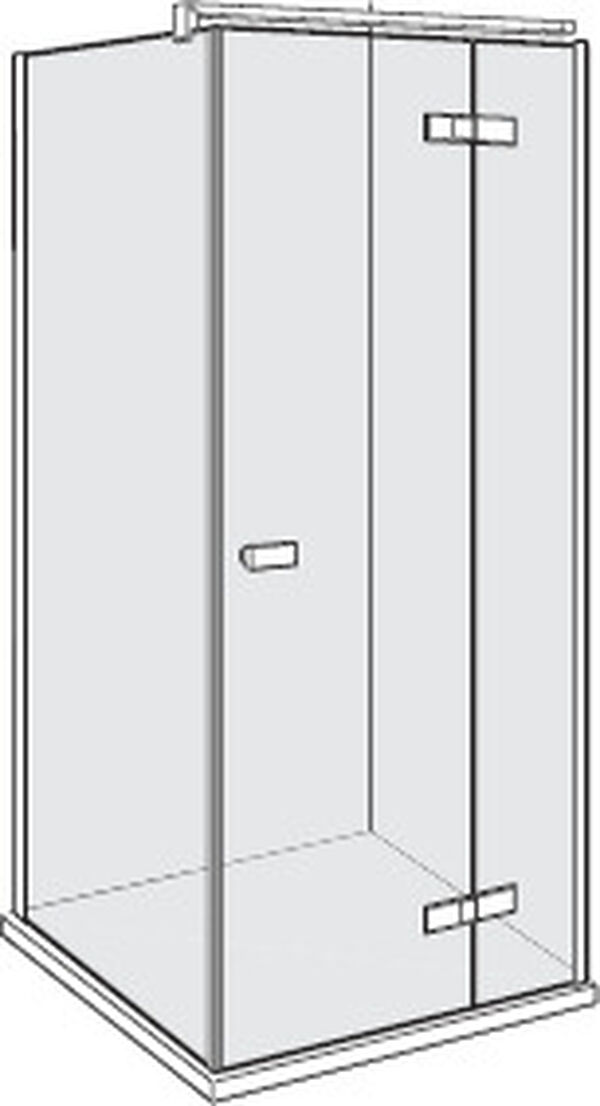 Pendeltüre Alterna lin.3 Schwarz matt Echtglas klar CareTec Pro image number 0