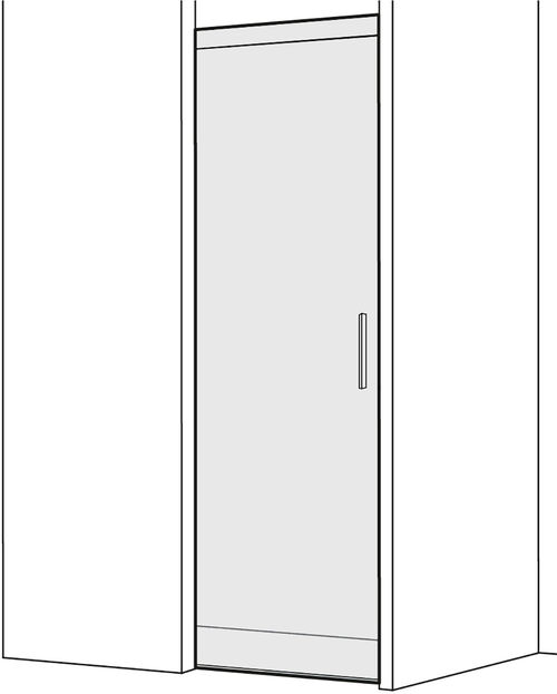 Gleittüre Koralle S606 Plus weiss Echtglas klar