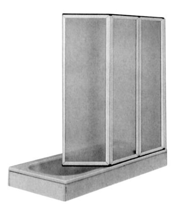 Falttrennwand Koralle Avant 140 silbereloxiert Echtglas klar image number 0