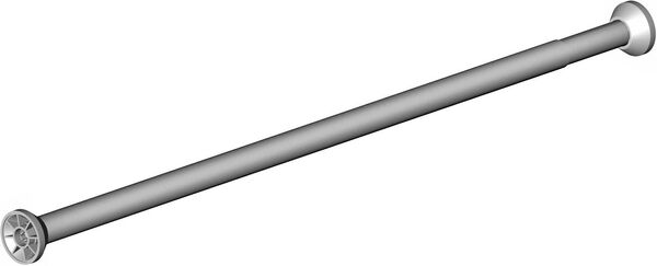 Duschenvorhangstange Bodenschatz, 125 - 220 cm, rund, Ø 25,4 mm, bohrlose Befestigung, Aluminium, image number 0