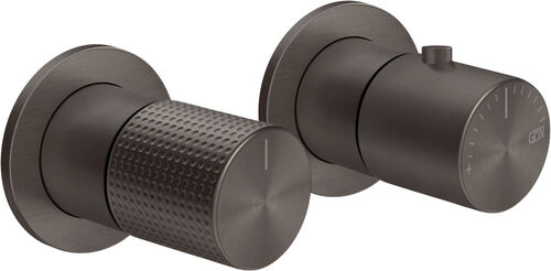 Duschmischer-Endmontageset Gessi Habito Black metal brushed Cesello