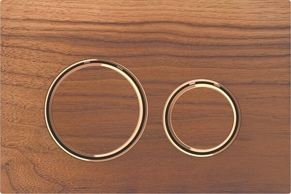 Plaque de d&eacute;clenchement Geberit Sigma50 round Noyer am&eacute;ricain image number 0