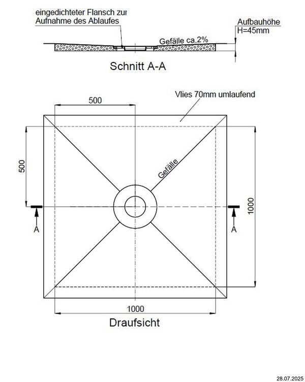 &Eacute;l&eacute;ment de douche Schedel Plan Kessel image number 1