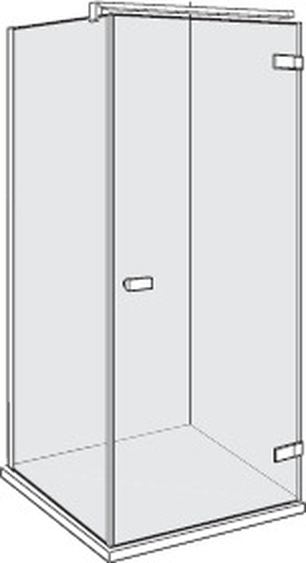 Pendeltüre Alterna lin.3, Band rechts, Seitenwand bis 125 cm, Seitenwand mit Wandanschlussprofil, image number 0