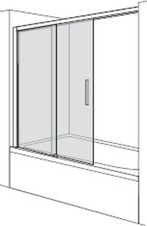 Porte coulissante Alterna liva Noir mat Verre clair CareTec Pro