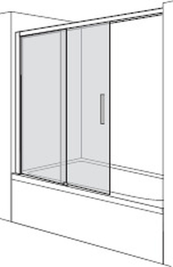 Porte coulissante Alterna liva Argent éloxé Verre clair image number 0