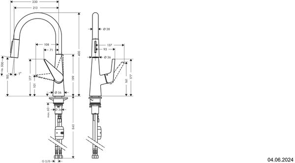 Spültischmischer Hansgrohe Talis S 200 verchromt image number 1