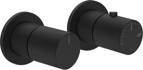 Miscelatore doccia-set di montaggio finale Gessi Habito Nero opaco unito