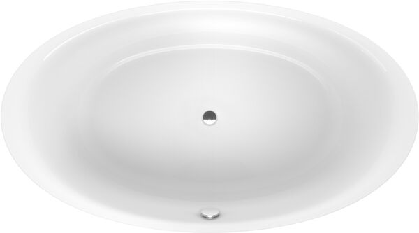 Badewanne Schmidlin Ella Oval, Einbau, 180 x 100 cm, Tiefe 45 cm, Stahl, Schallisolierung, image number 0