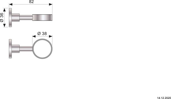 Porte-savon Vola, T4 acier inoxydable mat image number 1