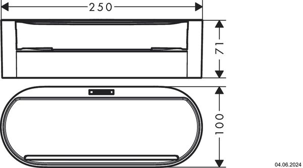 Panier de rangement Hansgrohe WallStoris Noir mat image number 1