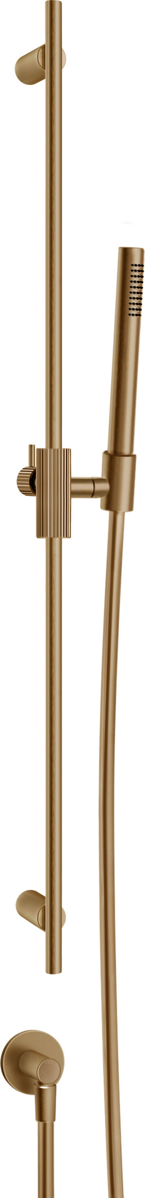 Handbrausegarnitur Gessi Habito warm Steel brushed rigato