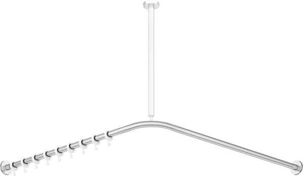 Duschvorhangstange L-Form Hewi 900 Edelstahl matt image number 0