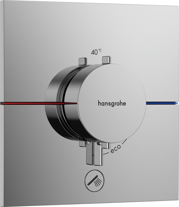 Duschsystem Hansgrohe Shower Select Comfort E, Thermostat, Abdeckplatte eckig, 155 x 155 mm, f&uuml;r 1 image number 0