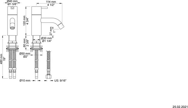 M&eacute;langeur monobloc Vola Noir mat image number 1