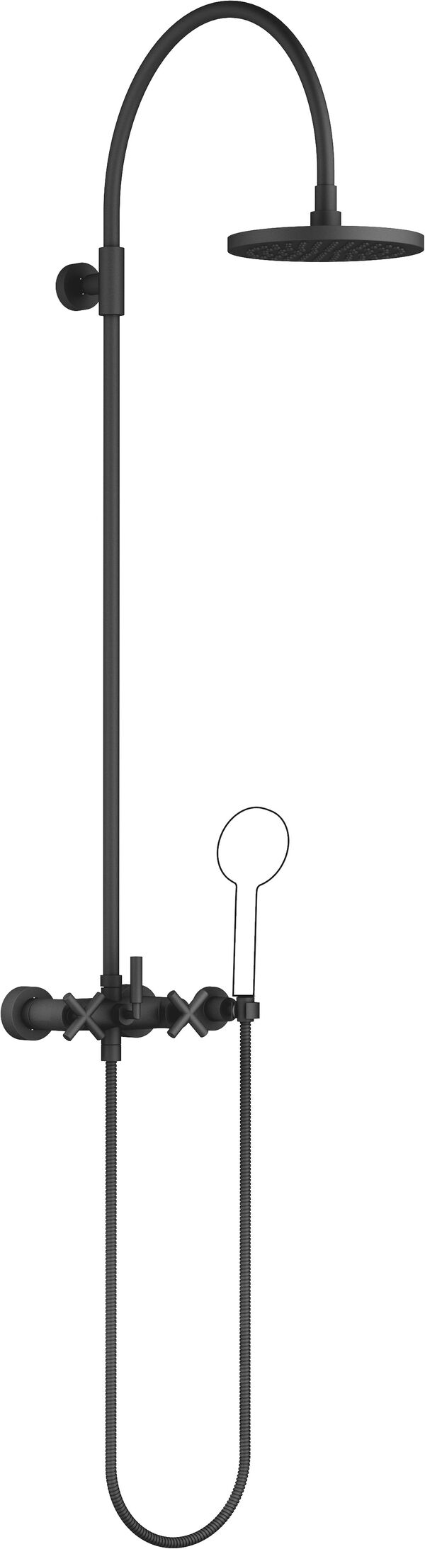 Shower Pipe Dornbracht avec batterie de douche Noir mat image number 0