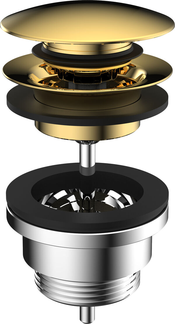 Ablaufventil Laufen push-open 1&frac14;" Gold PVD image number 0