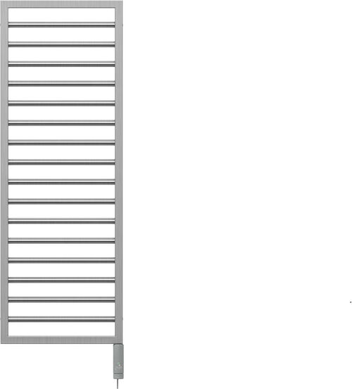 Radiateur de bain Zehnder Subway Acier inoxydable mat R&eacute;sistance &eacute;lectrique &agrave; droite