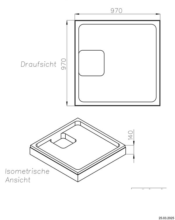 Support de receveur de douche Schedel image number 1