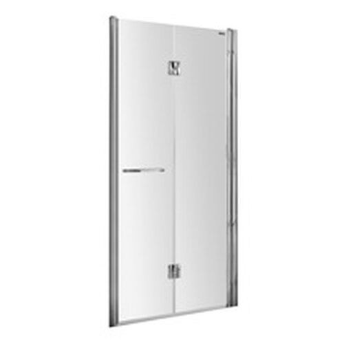 Porte tournante pliante Duscholux Bella Vita 3 argent éloxé Verre clair CareTec Pro