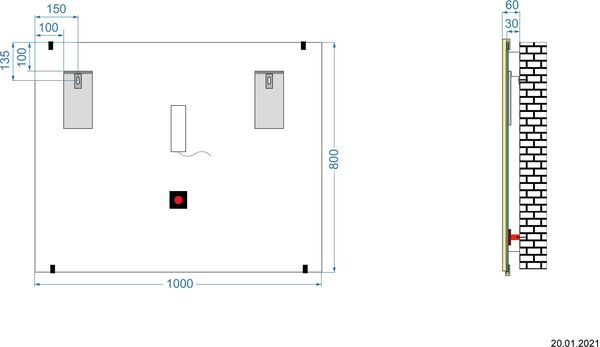 Lichtspiegel Euraspiegel Darius LED image number 1