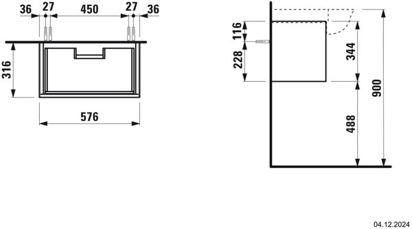 Waschtischm&ouml;bel Laufen New Classic Weiss hochglanz image number 1