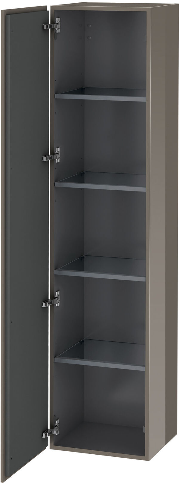Armoire haute L-Cube Flannel grey brillant image number 0