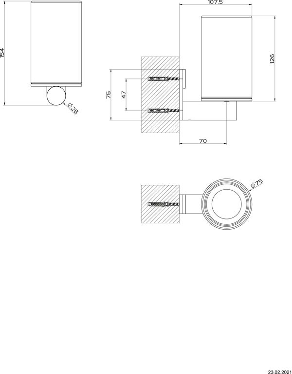 Porte-verre Gessi 316 black Metal brushed flessa image number 1