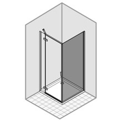 Parete laterale Duka Pura R 5000 Cromato/Alu lucido Vetro trasparente protect