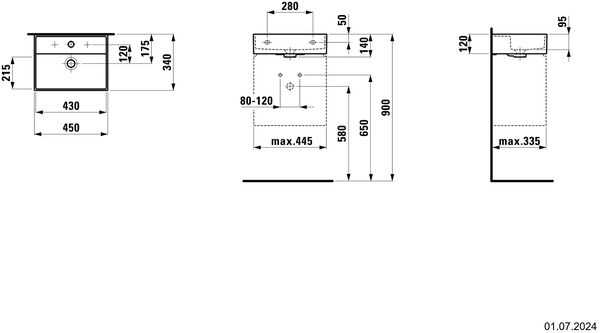 Lave-mains Laufen Kartell graphite mat image number 1